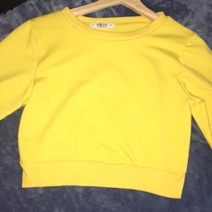 Yellow cropped sweater